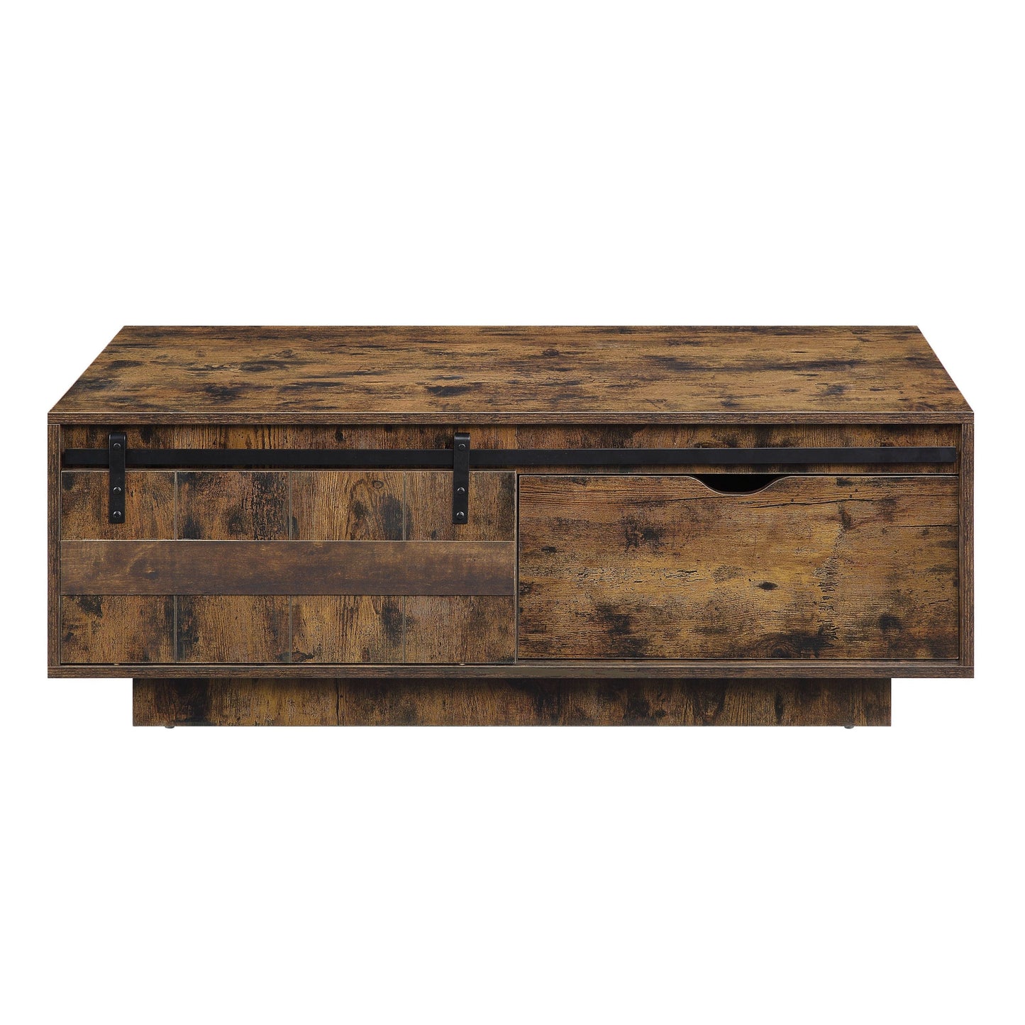 ACME Bellarosa COFFEE TABLE Rustic Oak Finish LV01442