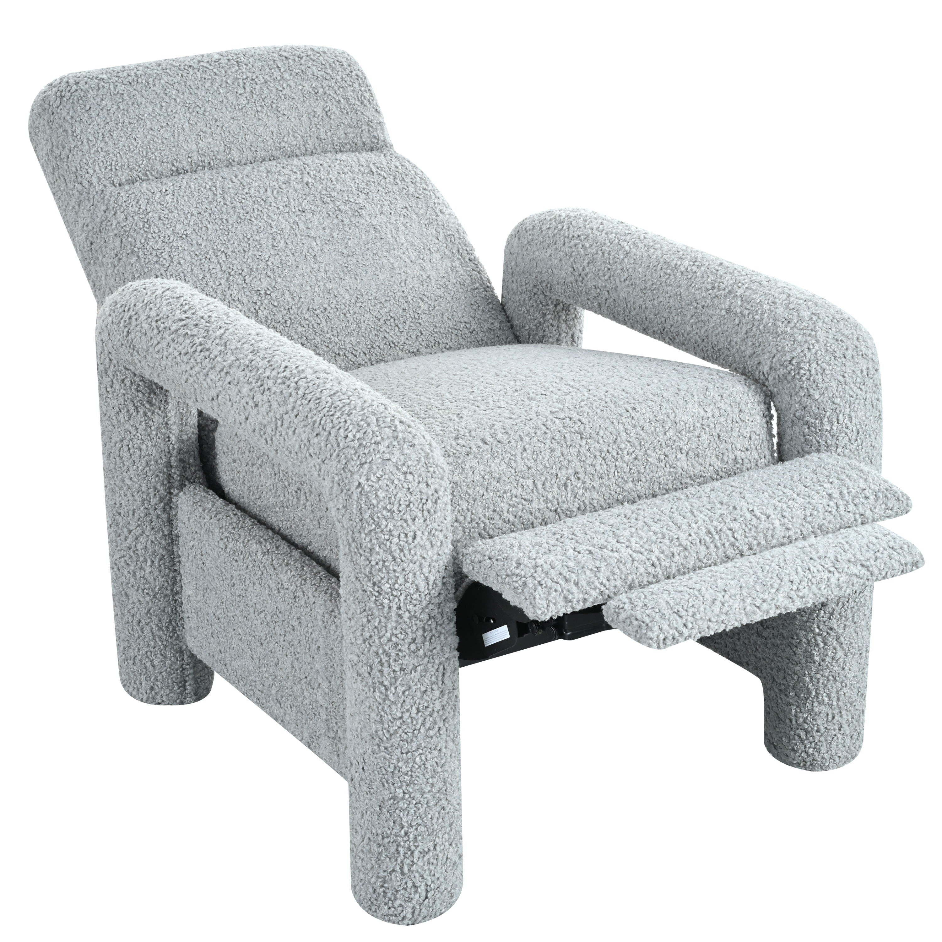 Push Back Recliner Armchair Upholstered Recliner Chair Single Sofa With Adjustable Backrest