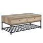 ACME Brantley Coffee Table in Oak & Sandy Black Finish LV00748