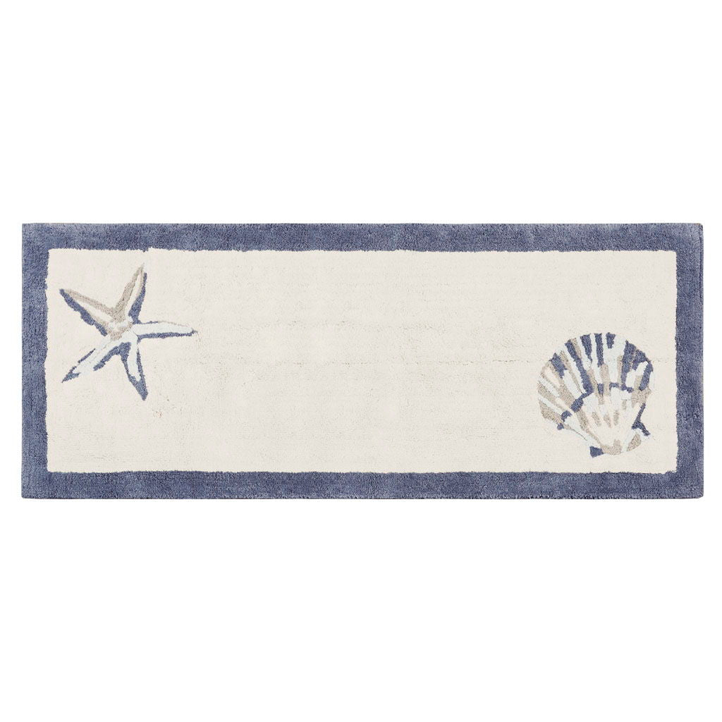 Bayside - 24" x 60" Tufted Bath Rug - Blue