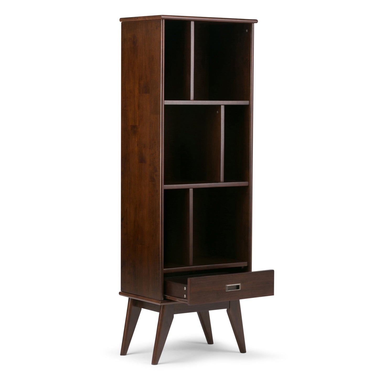 Draper - Mid Century Bookcase and Storage Unit - Medium Auburn Brown