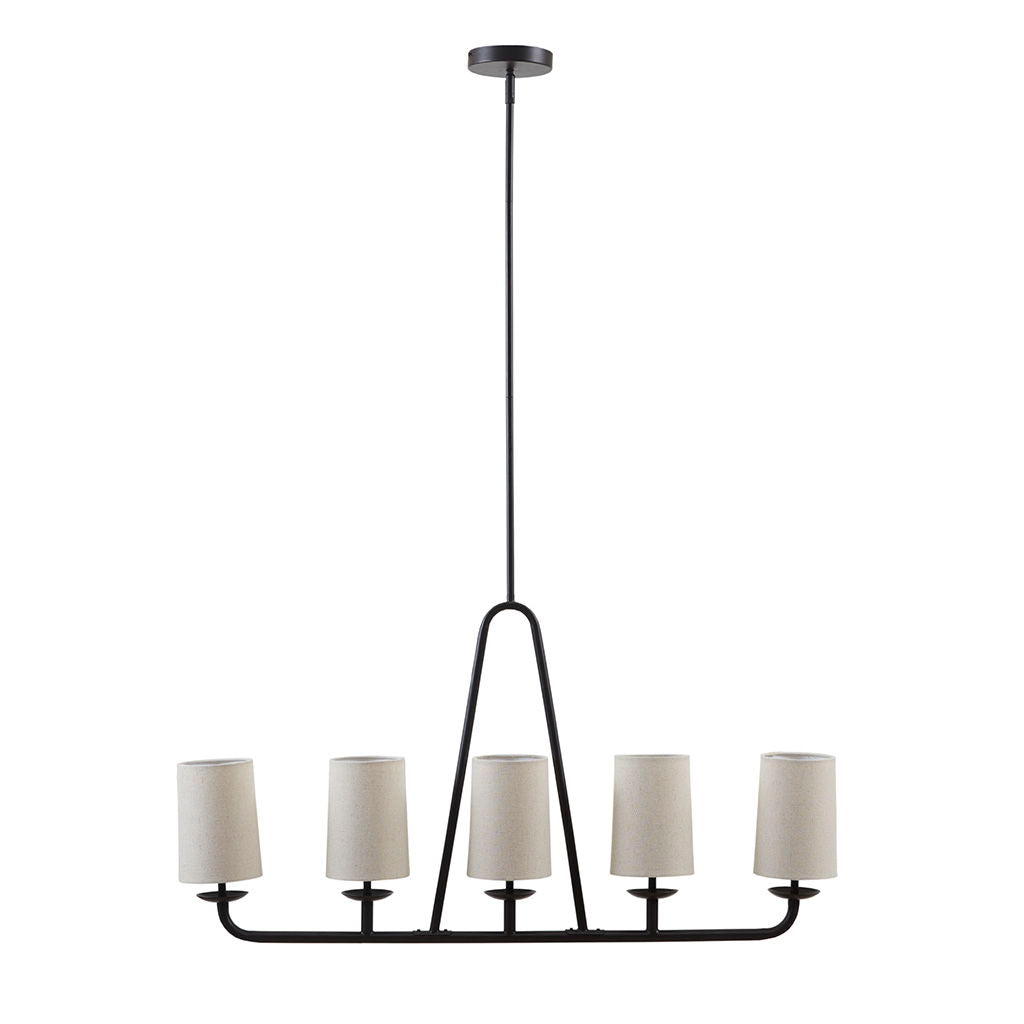 Serenitie - 5 Light Linear Chandelier - Bronze