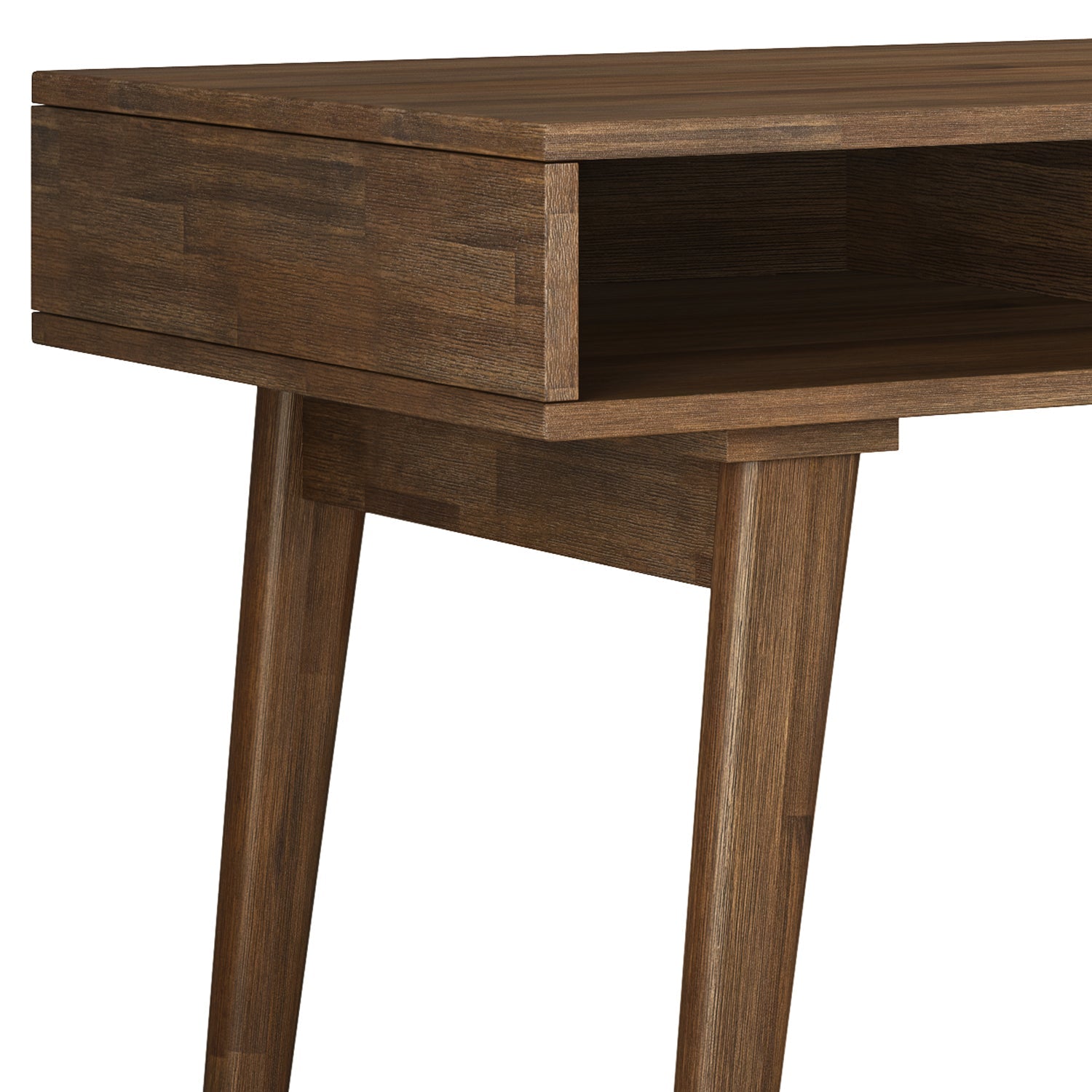 Clarkson - Desk with side drawers - Rustic Natural Aged Brown