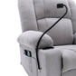 Power Lift Recliner Chair Electric Recliner for Elderly Recliner Chair with Massage and Heating Functions, Remote, Phone Holder Side Pockets and Cup Holders for Living Room, Grey