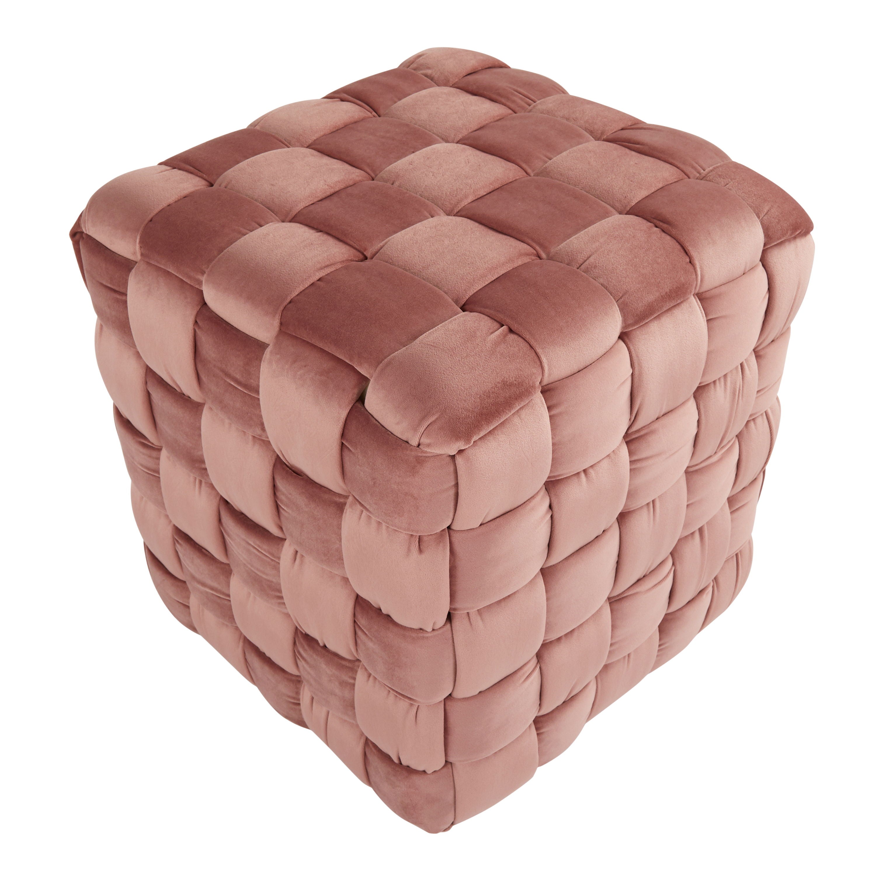 Square Braided Ottoman -