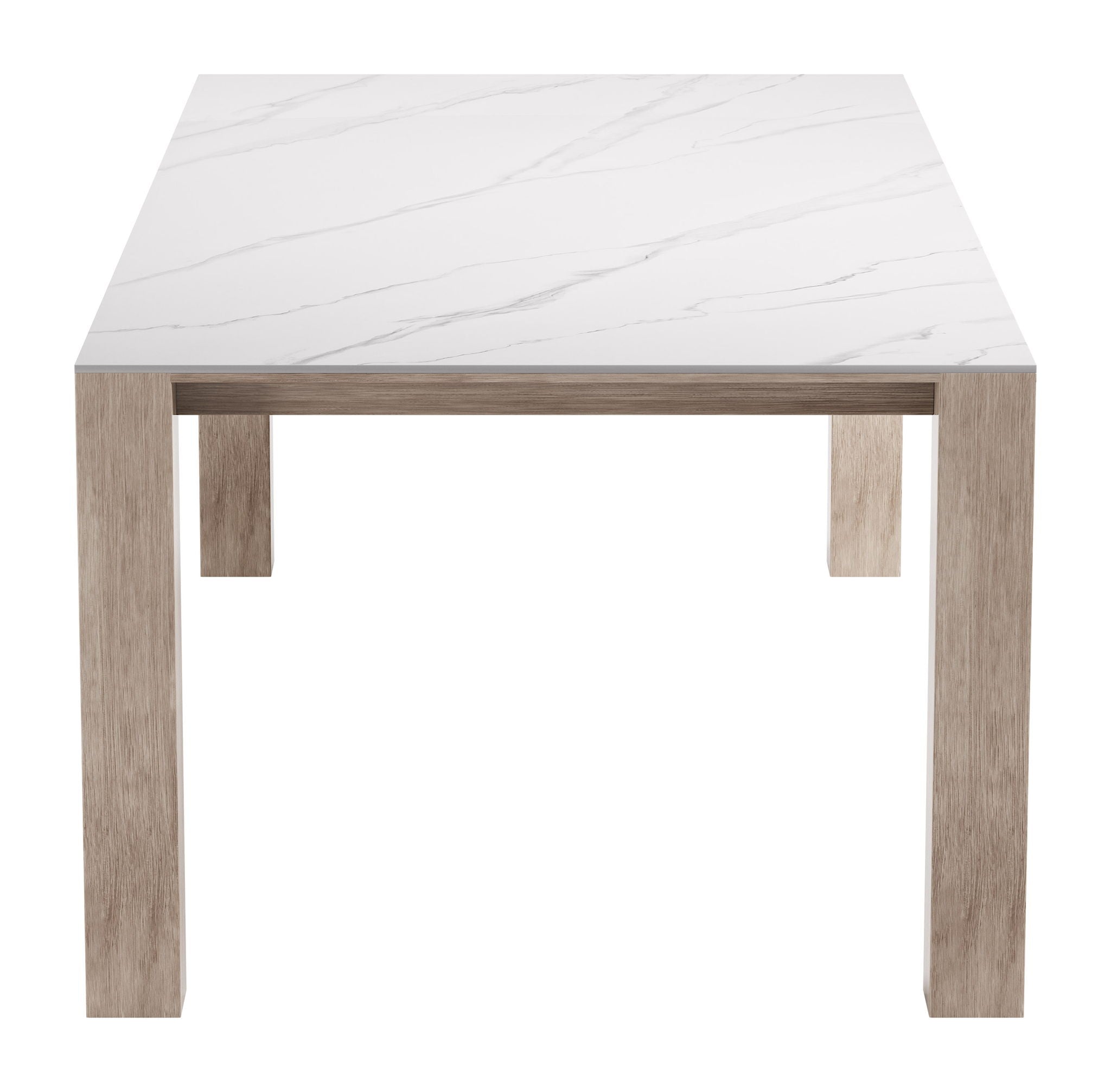 Leilani - Rectangular Dining Table - White / Light Brown