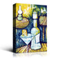 Framed Canvas Wall Art Decor Abstract Style Painting,  Cocktail Wine Bottle Painting Decoration For Bar, Restrant, Kitchen, Dining Room, Office Living Room, Bedroom Decor-Ready To Hang