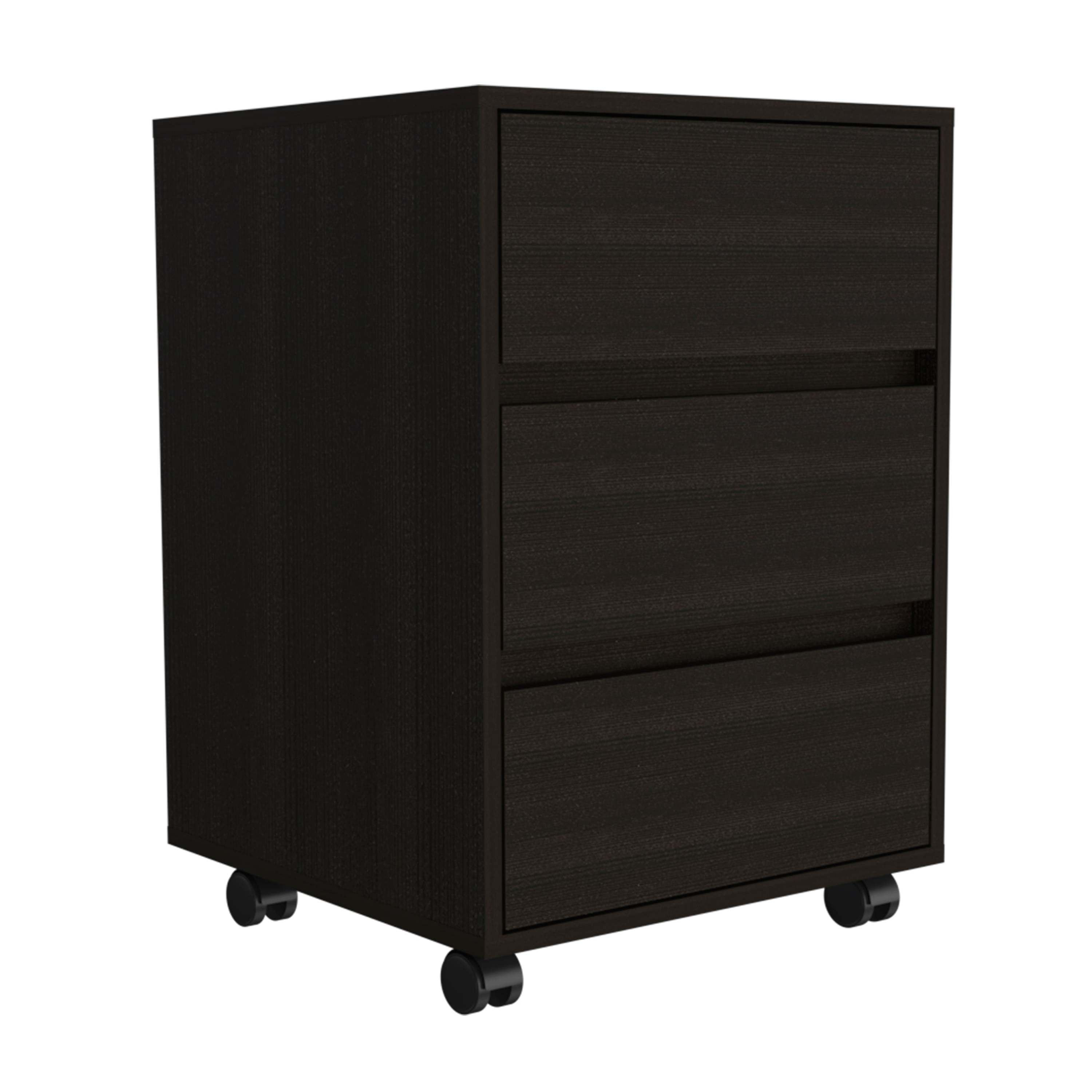 Vienna Three Drawers Filing Cabinet,  Roller Blade Glide