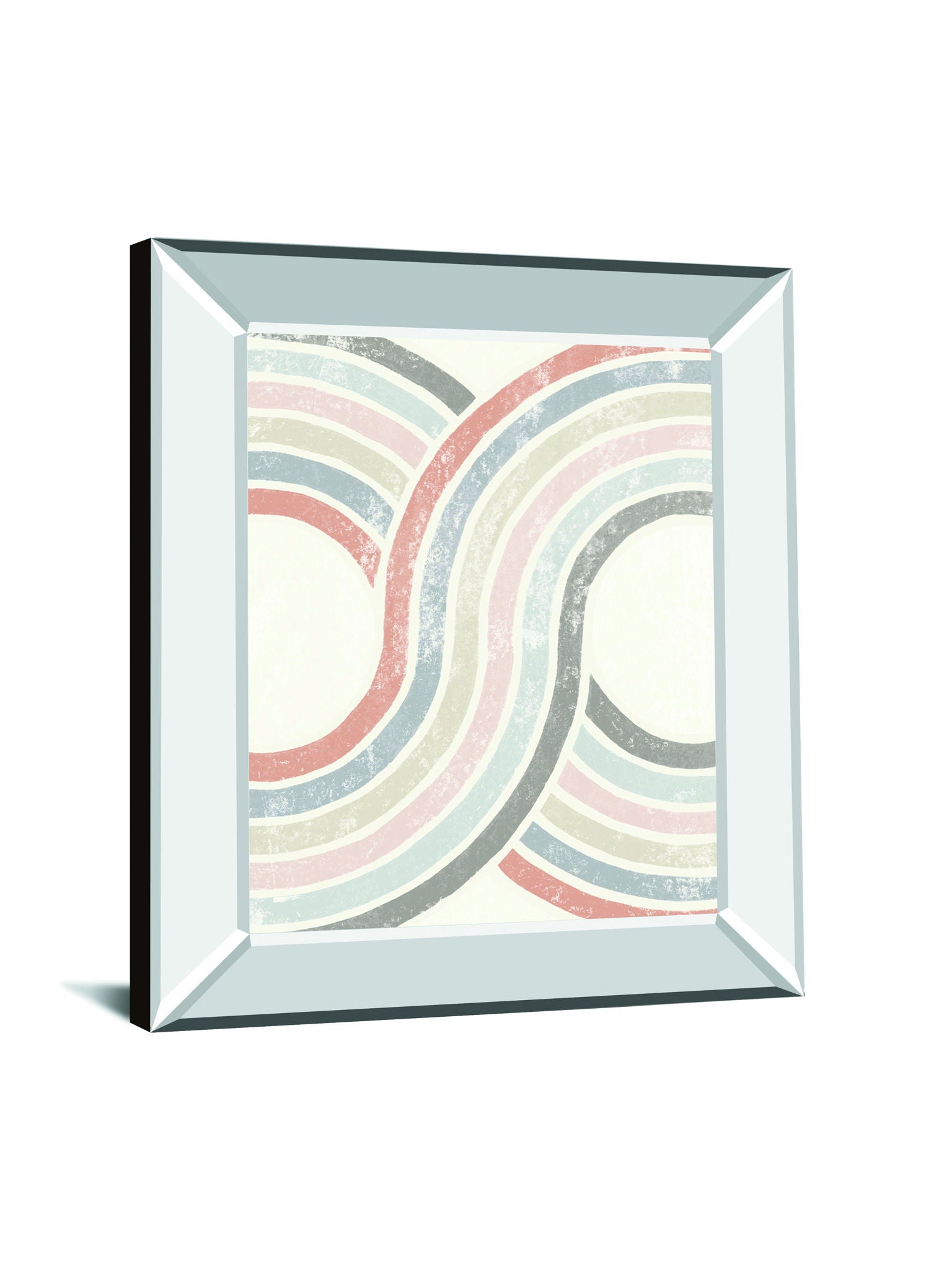 Over The Rainbow II By Moira Hershey - Mirror Framed Print Wall Art - Beige