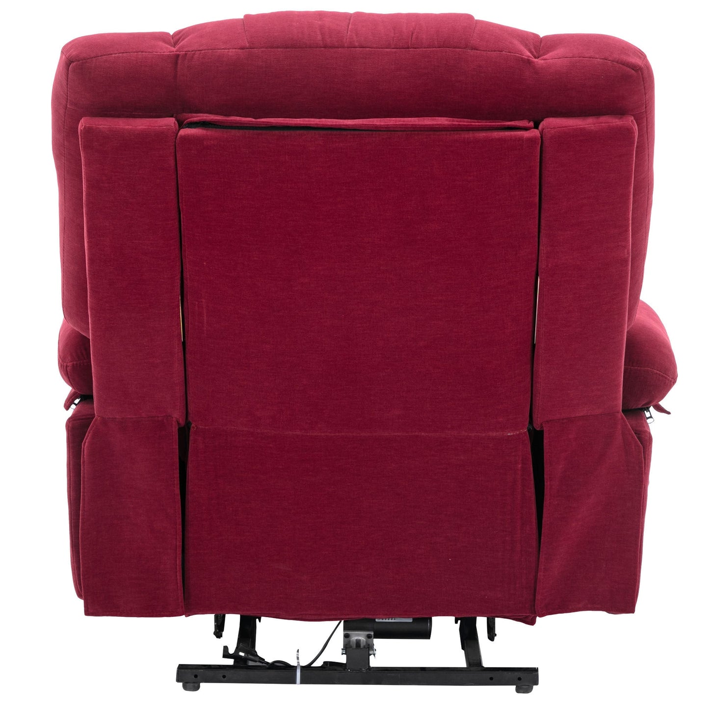 Power Lift Recliner Chair Electric Recliner for Elderly Recliner Chair with Massage and Heating Functions, Remote, Phone Holder Side Pockets and Cup Holders for Living Room, Red