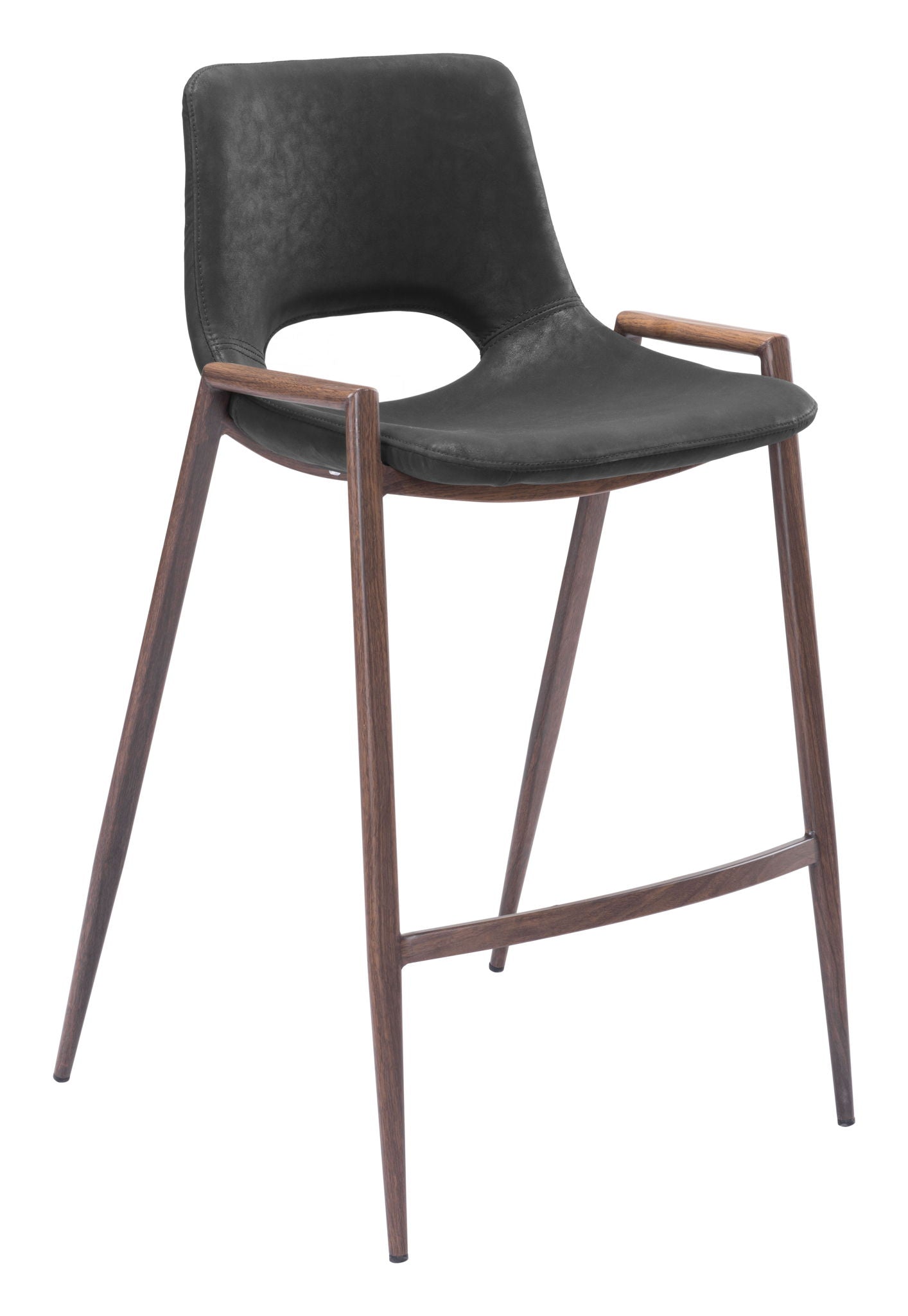 Desi - Counter Stool With Walnut Legs (Set of 2)