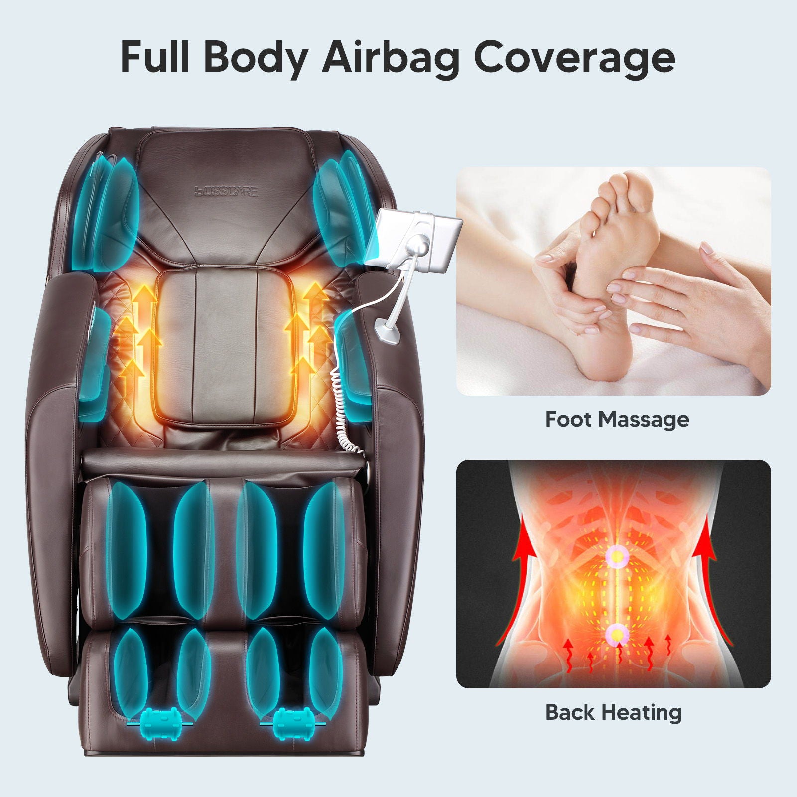 Bosscare - 2023 New Massage Full Body Chairs With Ai Voice, App Control Zero Gravity Shiatsu Recliner Massage Chair