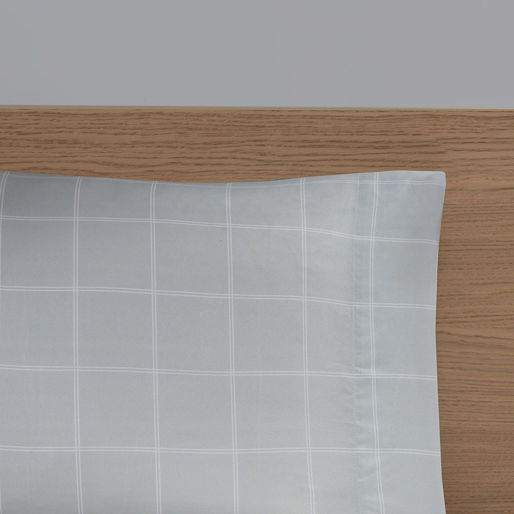 Marsden - Twin Long Complete Bed Set Including Sheets - Blue / Gray