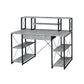 ACME Amiel Desk, Faux Concrete & Black 92875