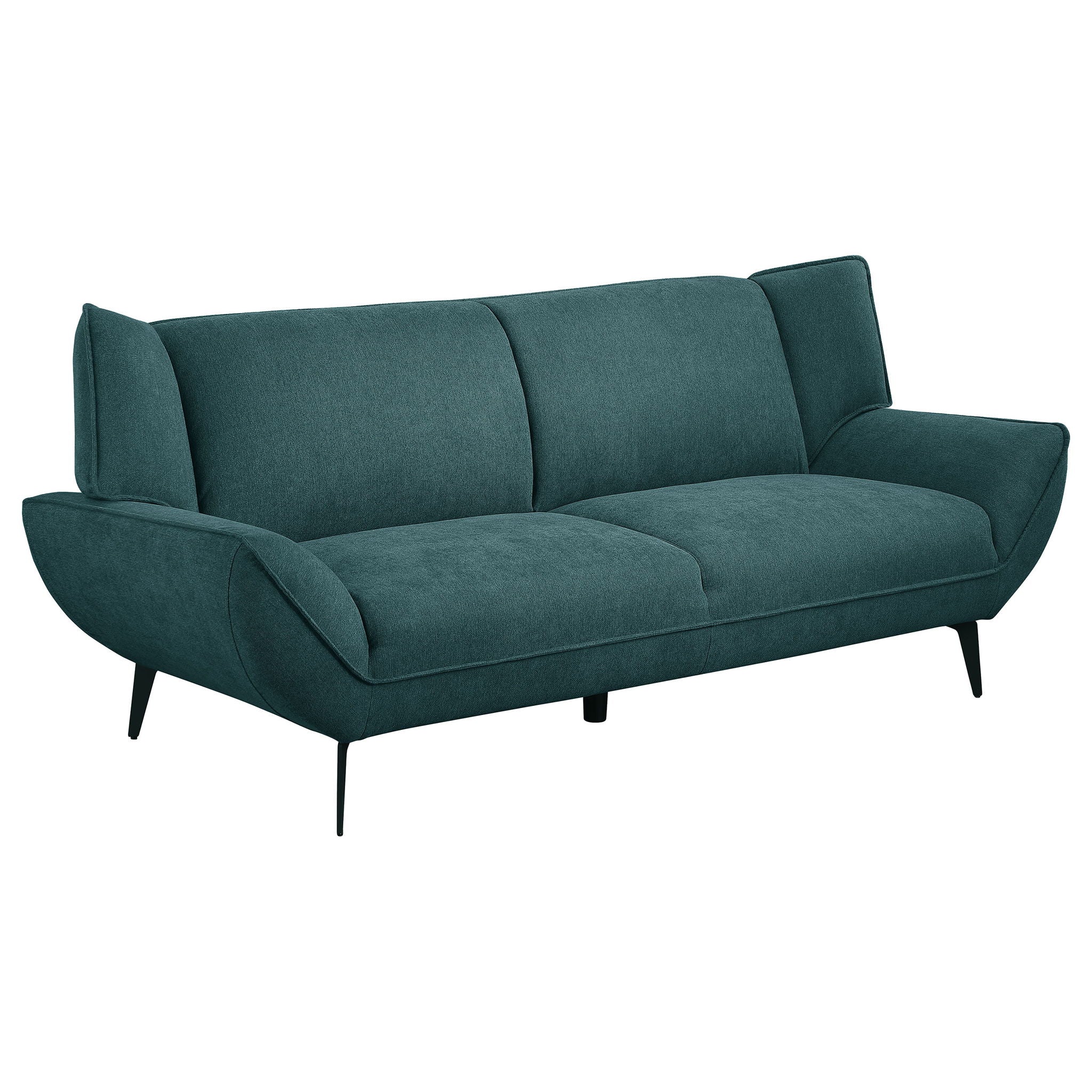 Logan - Flared Arm Sofa Sofa - Teal Blue