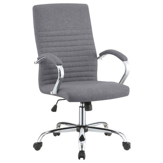 Grey and Chrome Adjustable Desk Chair