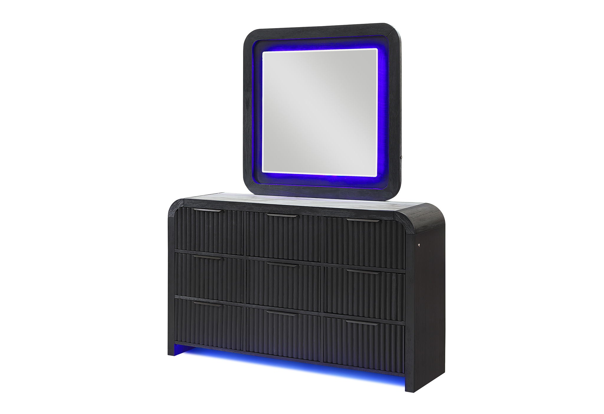 Beckett - Dresser With LED - Black / White