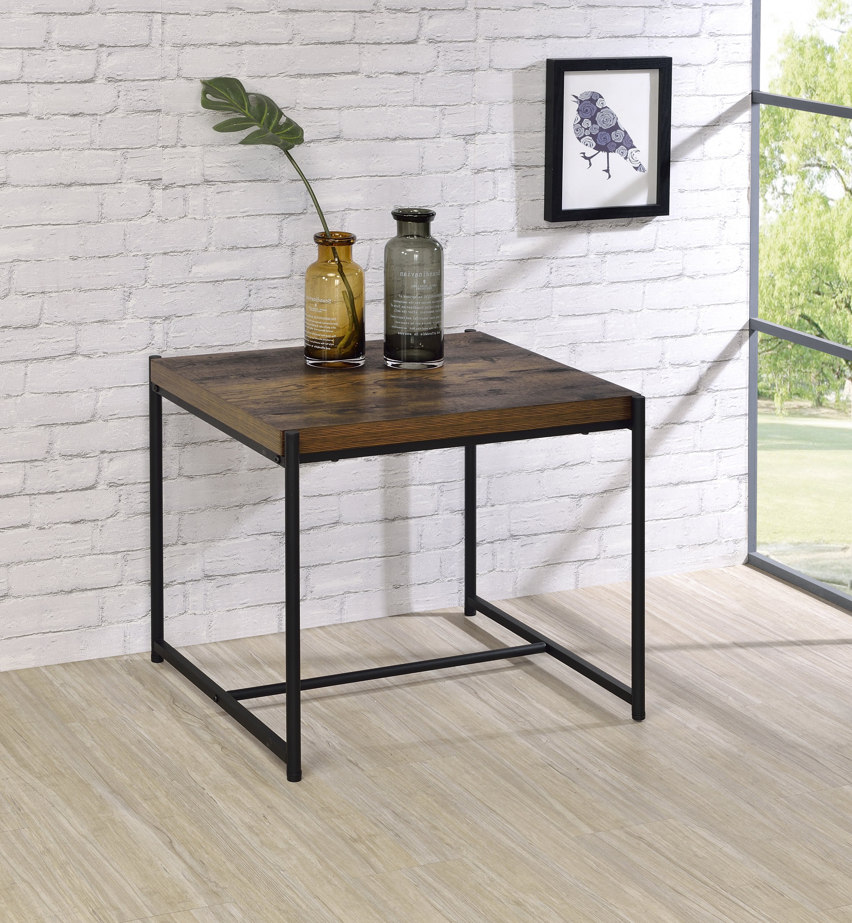 Lennox 3 Piece Brown Coffee and End Table Set