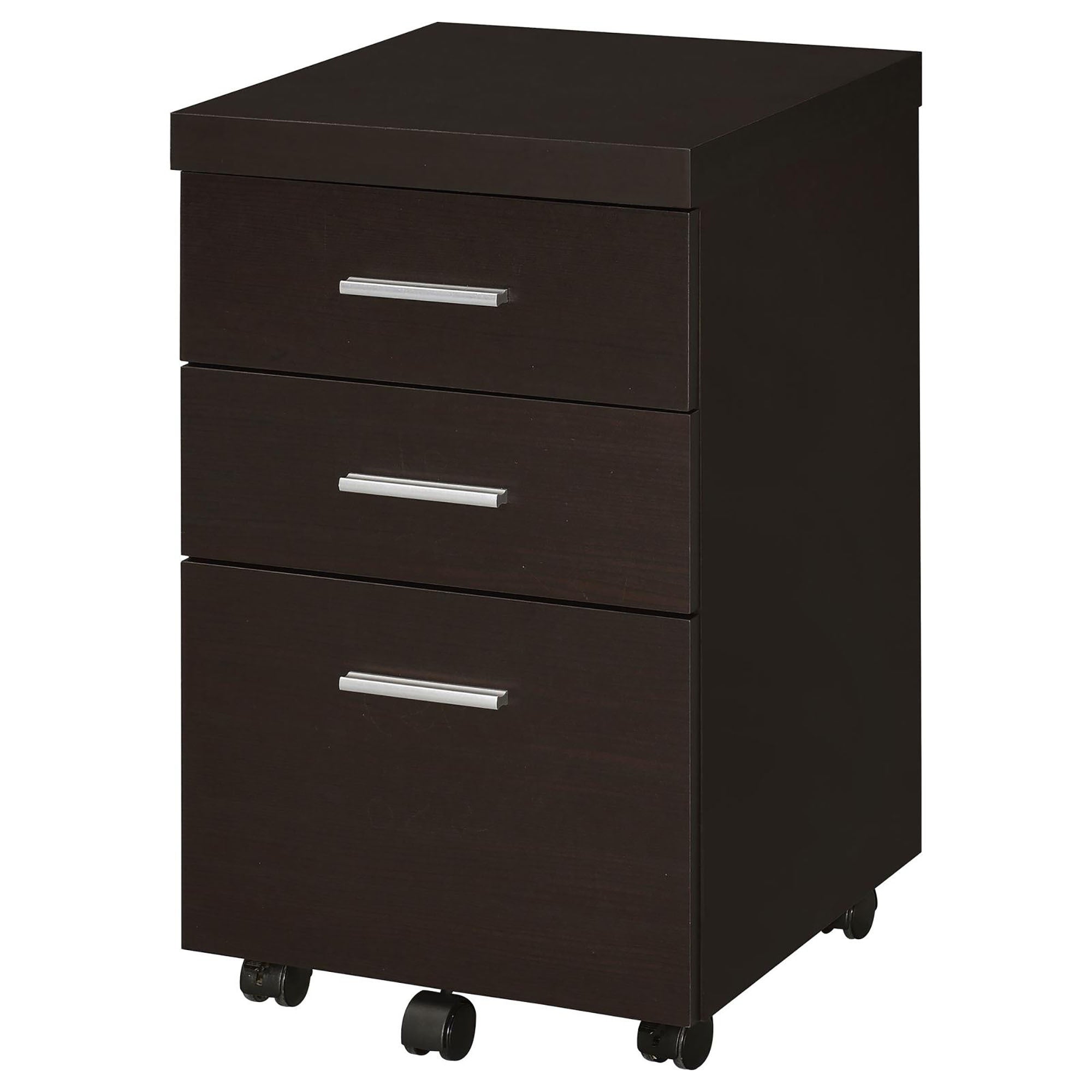 Cappuccino 3-Drawer Mobile File Cabinet