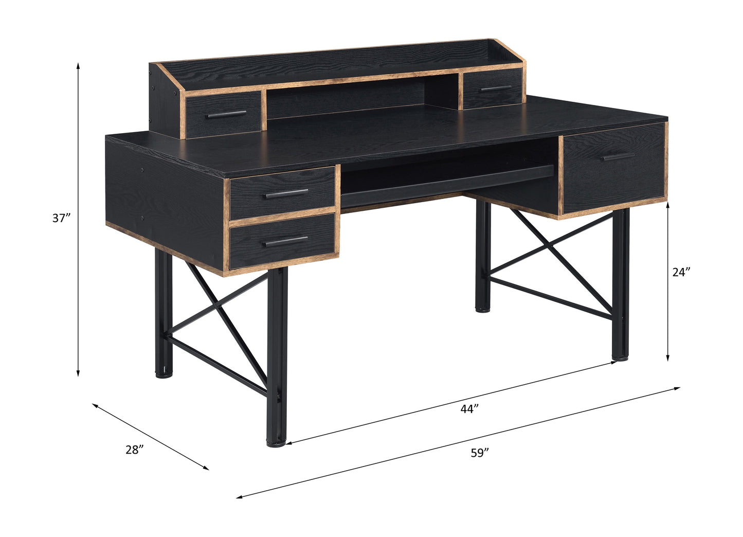 ACME Safea Computer Desk, Black Finish 92804