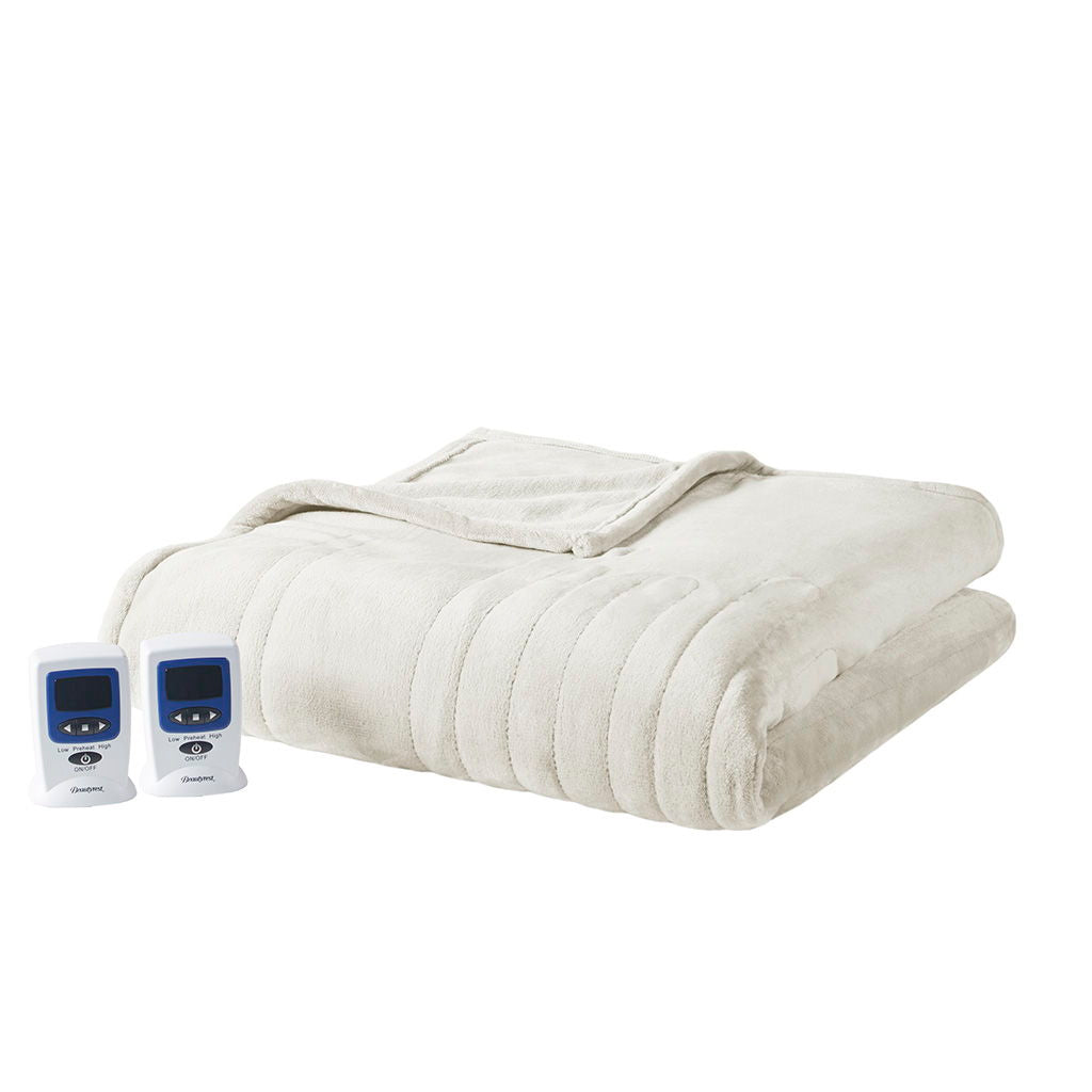 Microplush - King Heated Blanket With Wifi Technology - Ivory