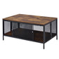 ACME Winam Coffee Table, Antique Oak & Black 82780