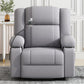 Power Lift Recliner Chair Electric Recliner for Elderly Recliner Chair with Massage and Heating Functions, Remote, Phone Holder Side Pockets and Cup Holders for Living Room, Grey