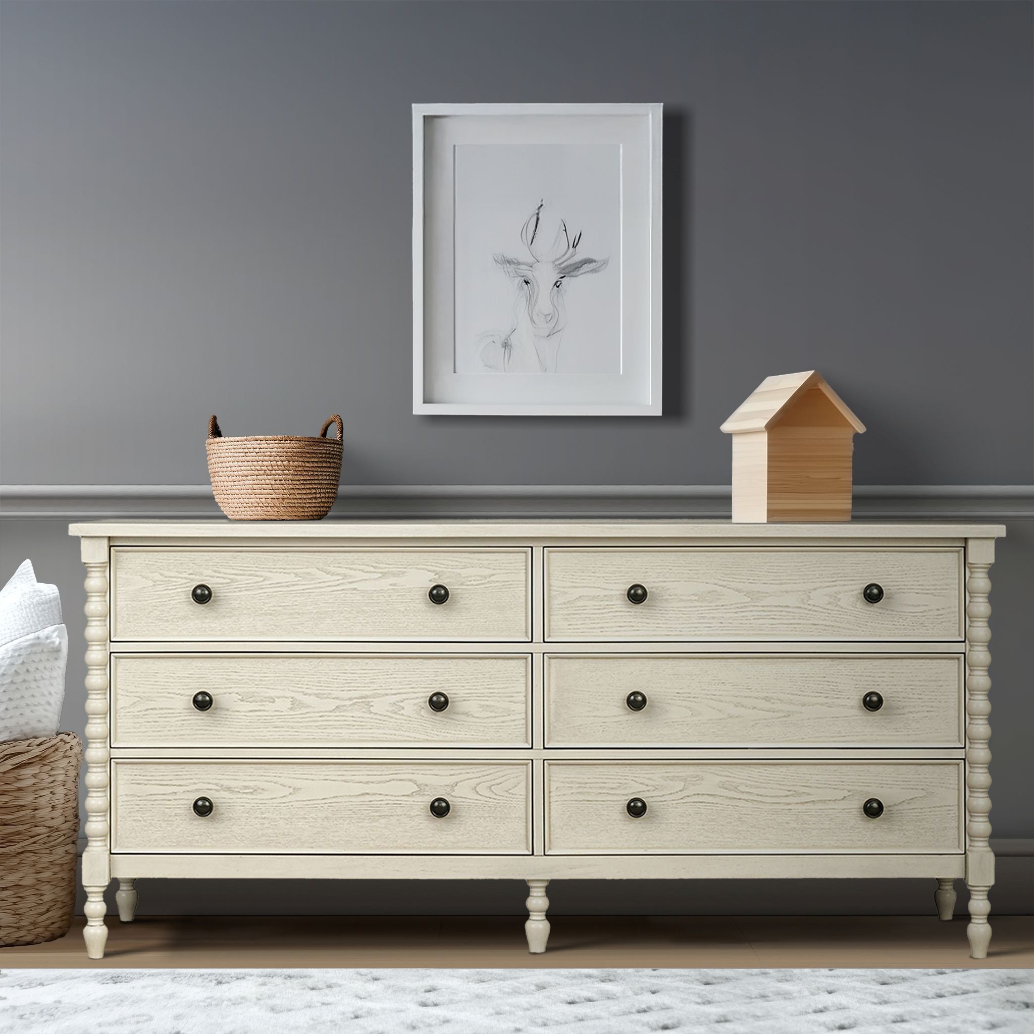 Beckett - Large Dresser - Antique Cream