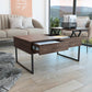 Luxor Lift Top Coffee Table With Drawer -Dark Walnut