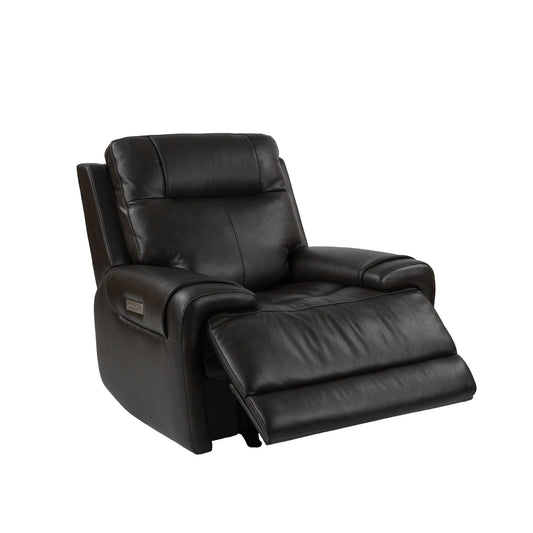 Trevor Triple Power Recliner,Genuine Leather,Glider Rock Recliner Chair,Lumbar Support,Adjustable Headrest,USB & Type C Charge Port