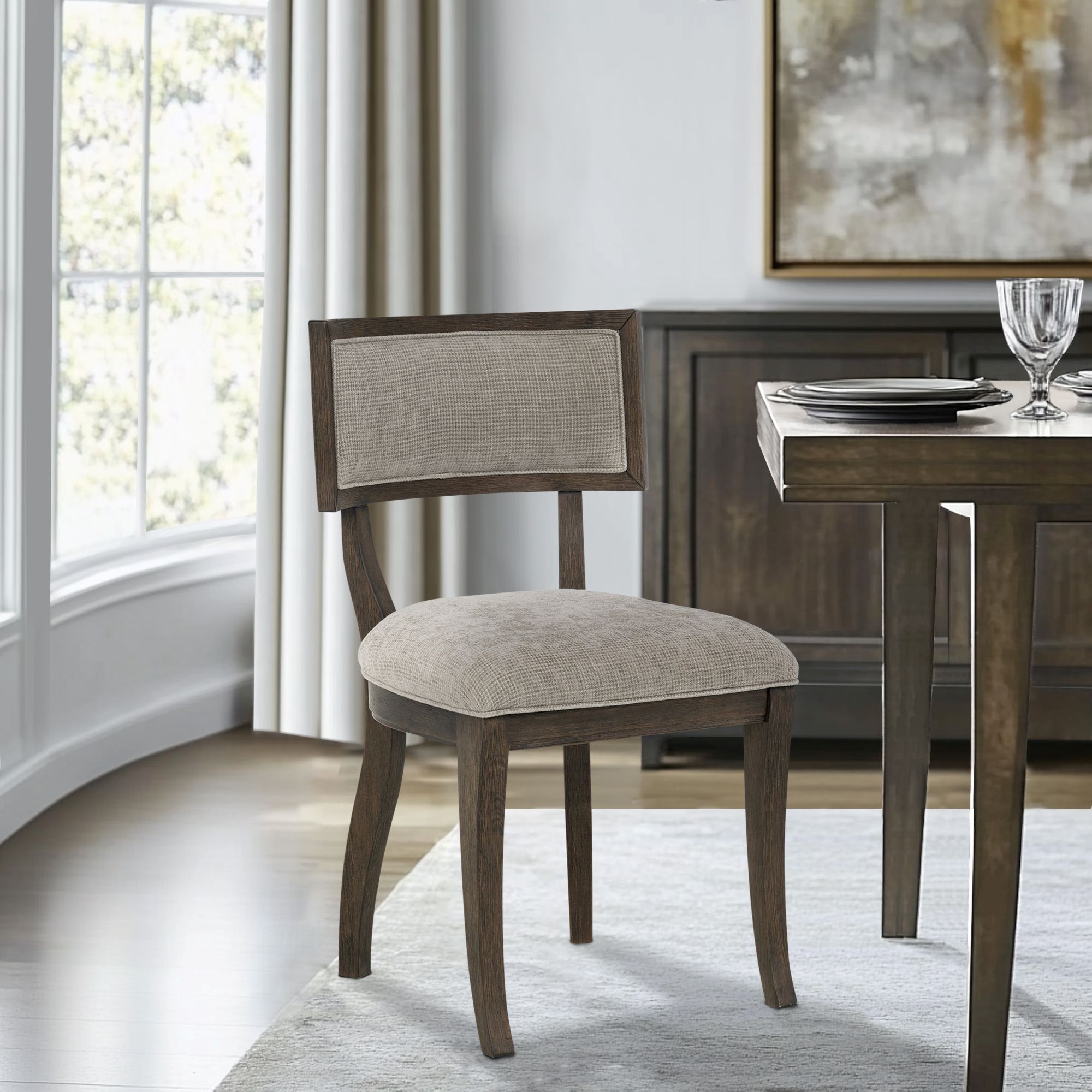 Marie - Dining Chair (Set of 2) - Beige / Brown