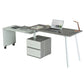 Techni Mobili Rotating Multi-Positional Modern Desk, Grey