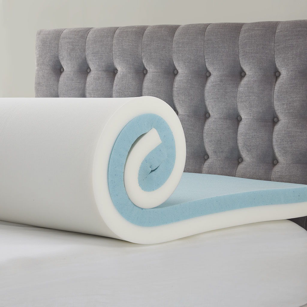 4" Gel Memory Foam Mattress Topper - White