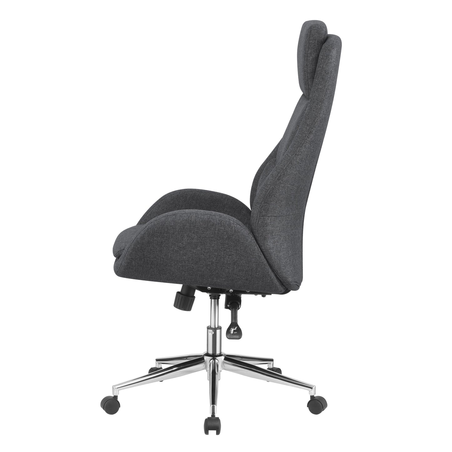 Chrome and Grey Adjustable Desk Chair