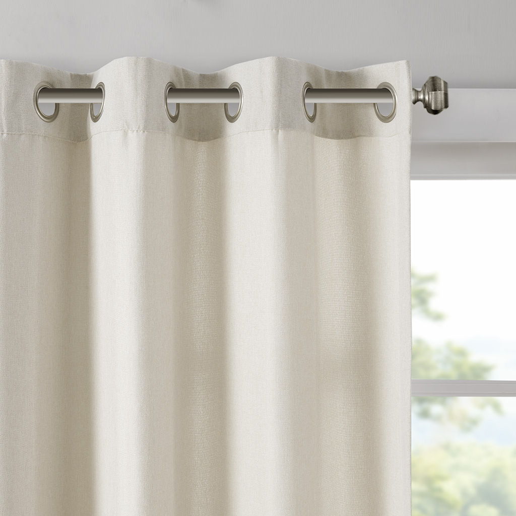 Englewood - 63" Solid Piece Dyed Grommet Top Window Panel - Natural