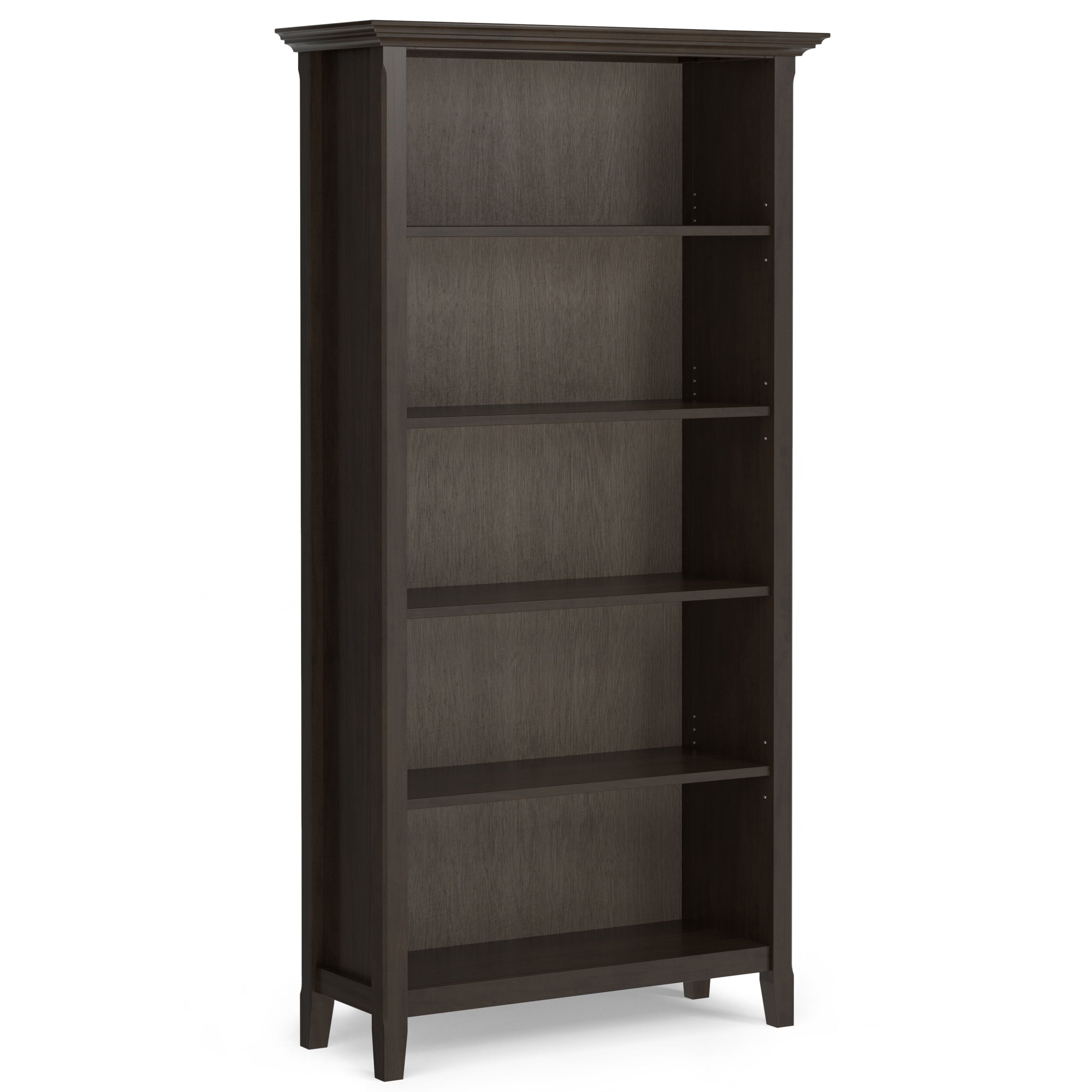 Amherst - Transitional 5 Shelf Bookcase - Brown