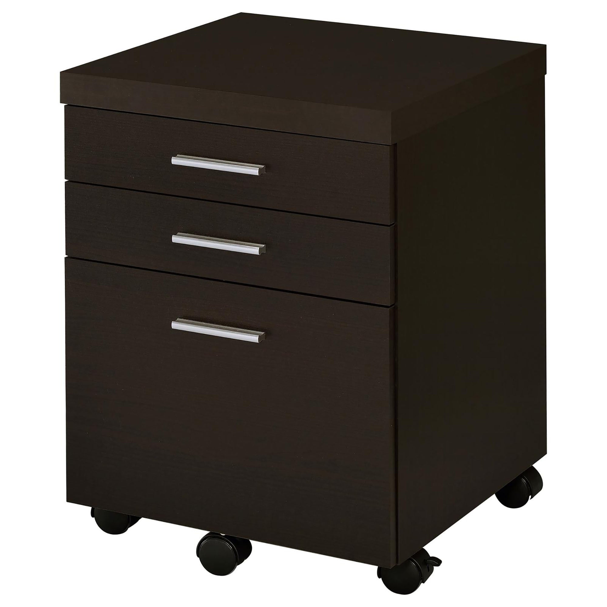 Cappuccino 3-Drawer File Cabinet