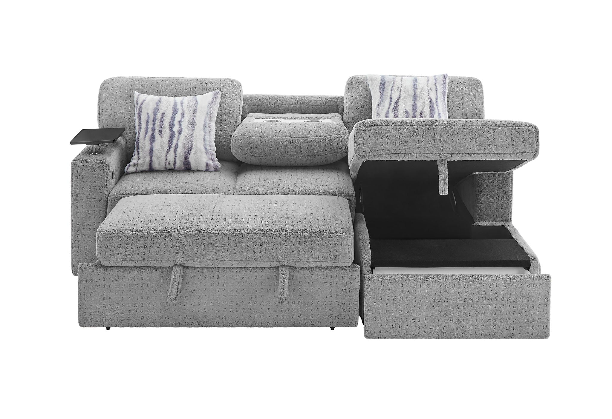 U0214 - Sofa Bed Arms With LED - Dark Gray