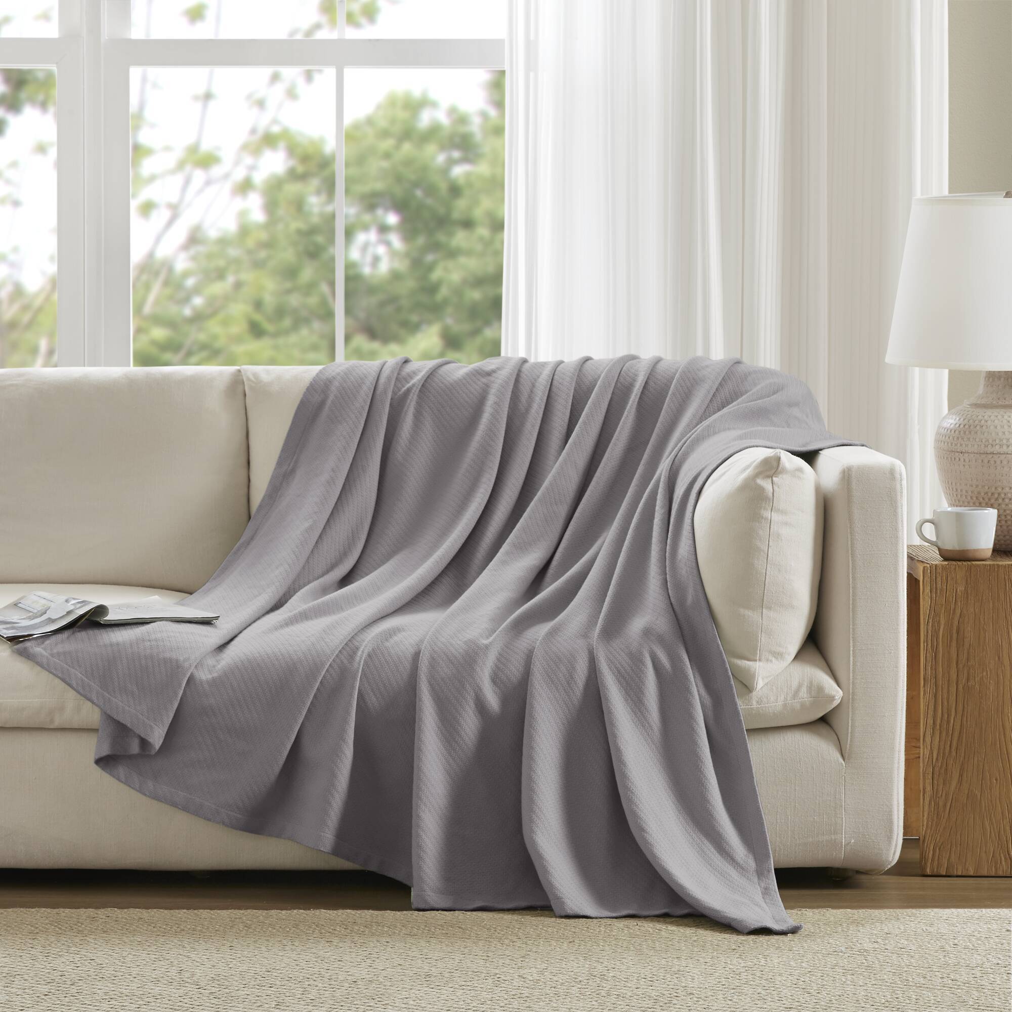 Liquid Cotton - Blanket - Gray