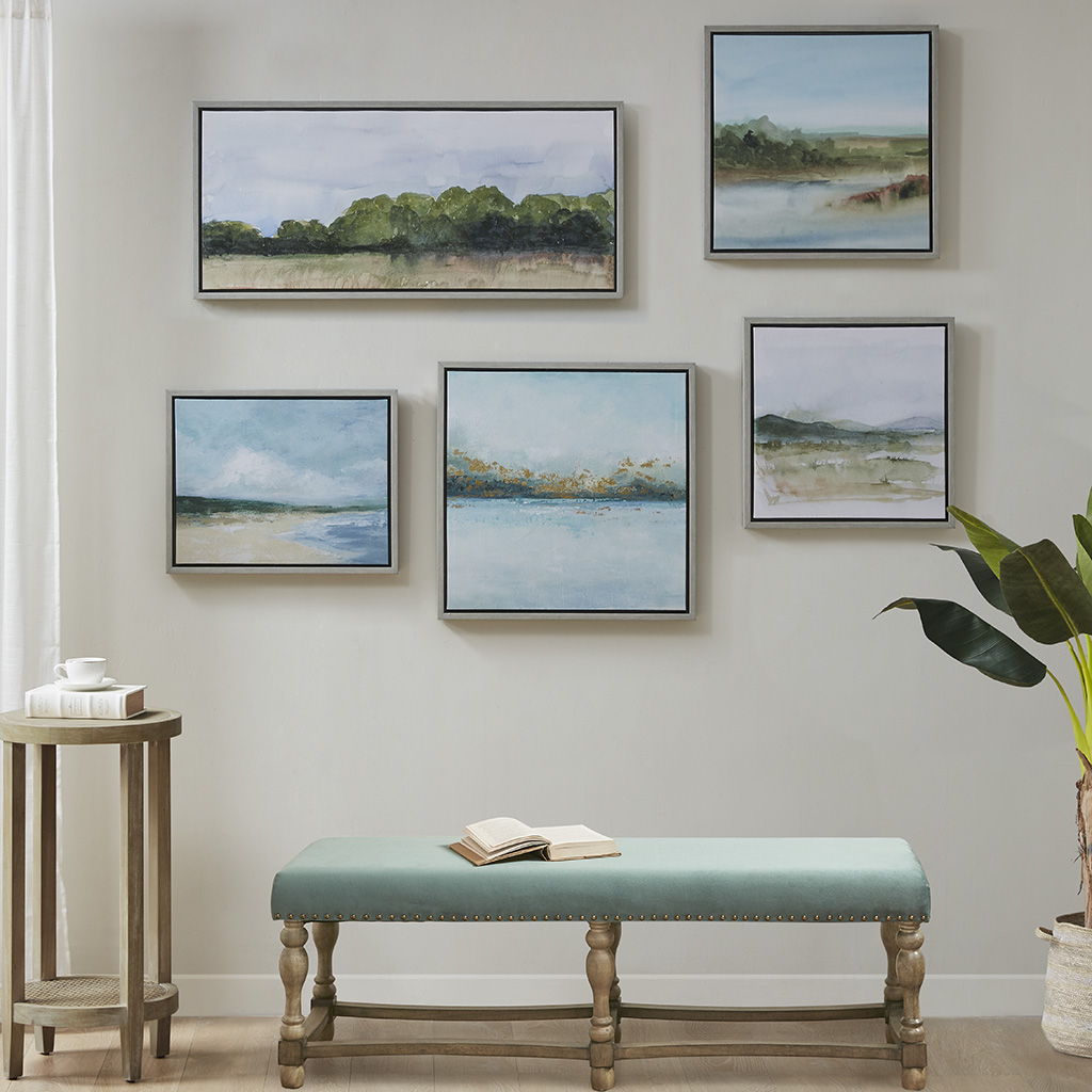 Vista - Framed Embellished Canvas Gallery (Set of 5) - Multi