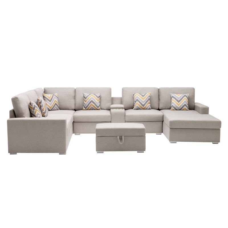 Nolan - 8 Piece Sectional Sofa With Interchangeable Legs