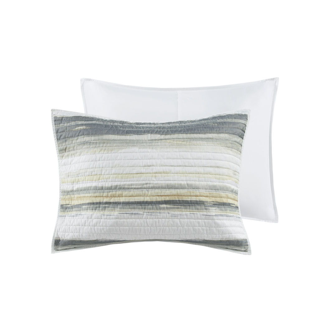 Marina - King 6 Piece Quilted Coverlet Set - Sand