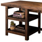 Bridgevine Home Sausalito 60 inch Workstation Desk, No Assembly Required, Whiskey Finish