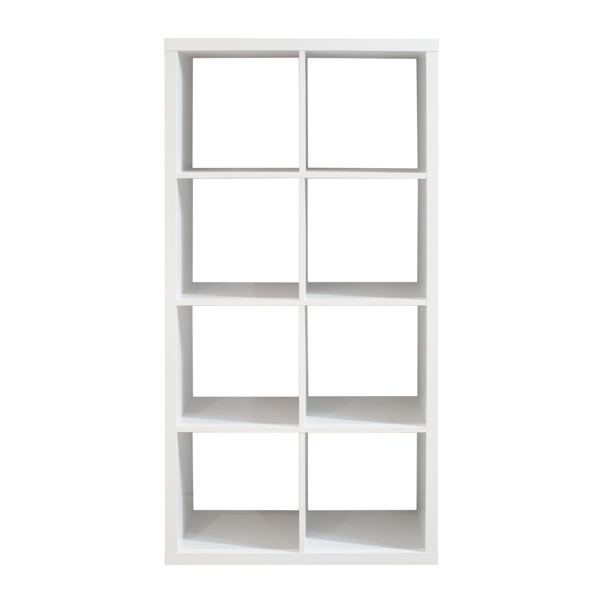 Smart Cube 8-Cube Organizer Storage with Opened Back Shelves,2 X 4 Cube Bookcase Book Shleves for Home, Office (White)