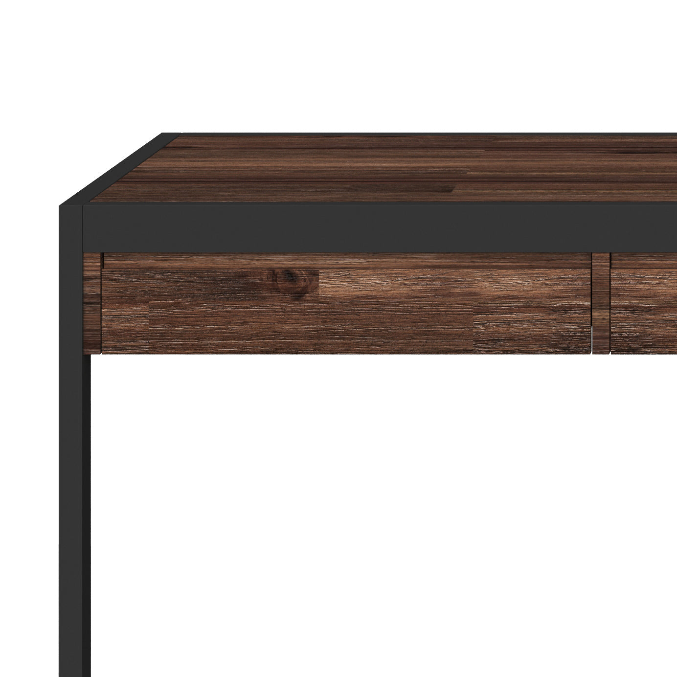 Erina - Large Desk - Distressed Charcoal Brown