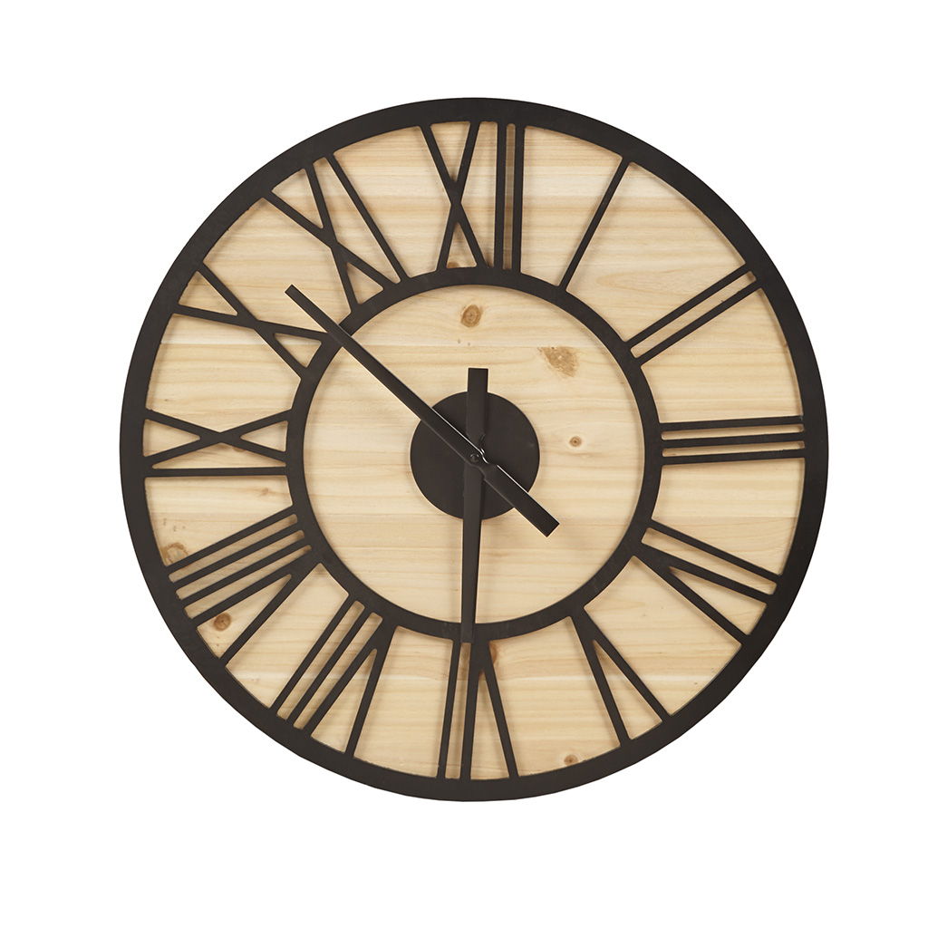 Mason - Wood Wall Clock - Natural / Black