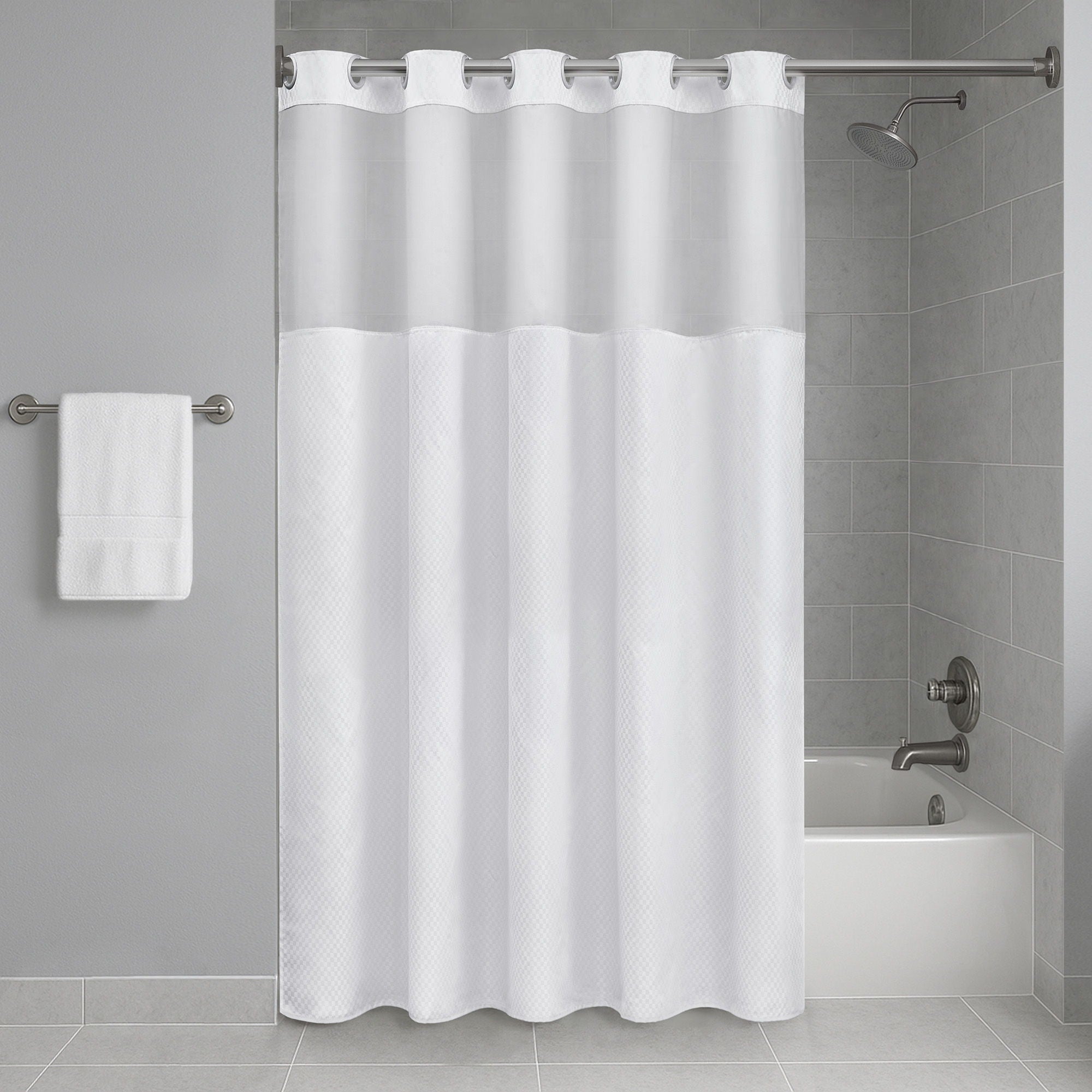 Plain Weave - Essential Shower Curtain - White
