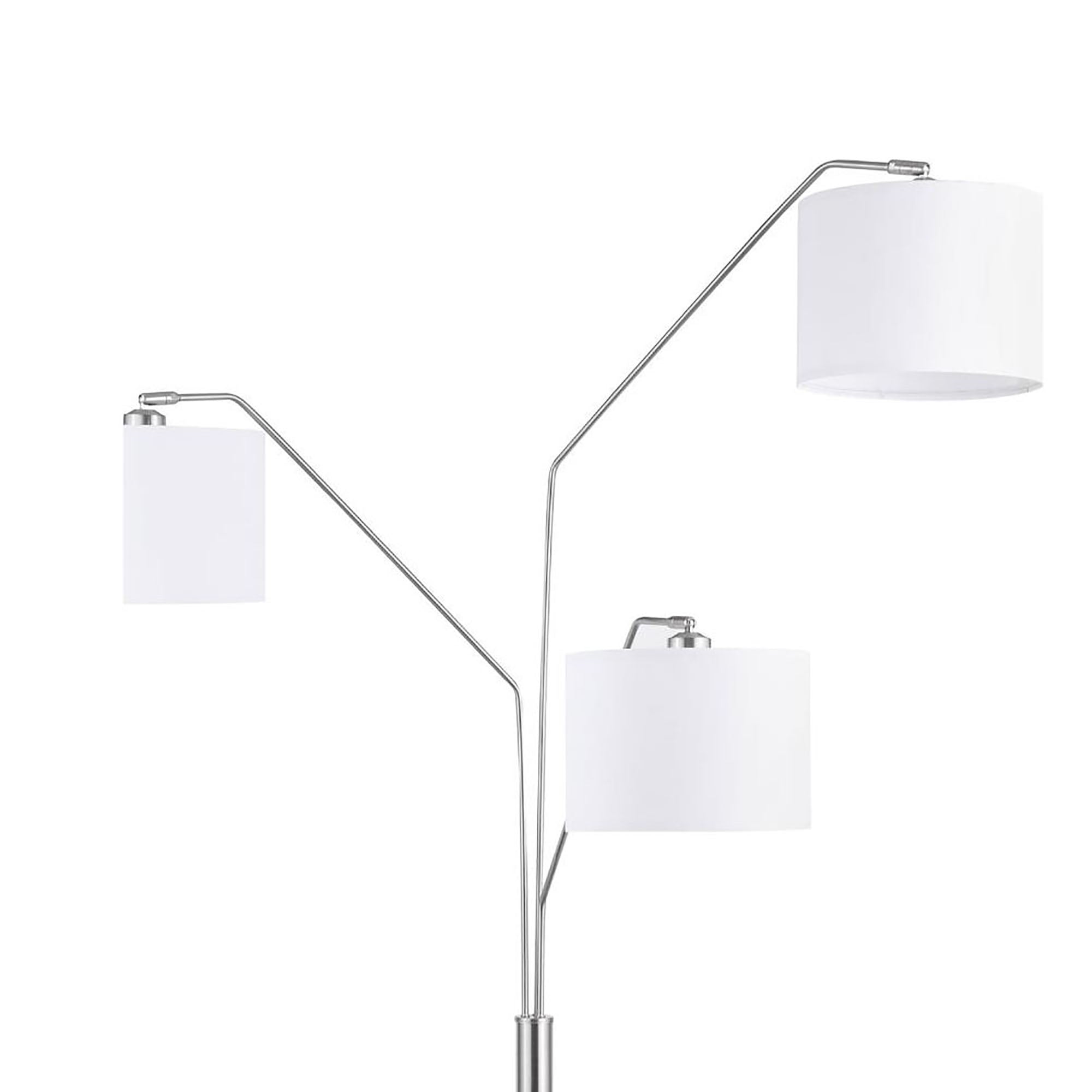 Trio Drum Shade Floor Lamp - Silver