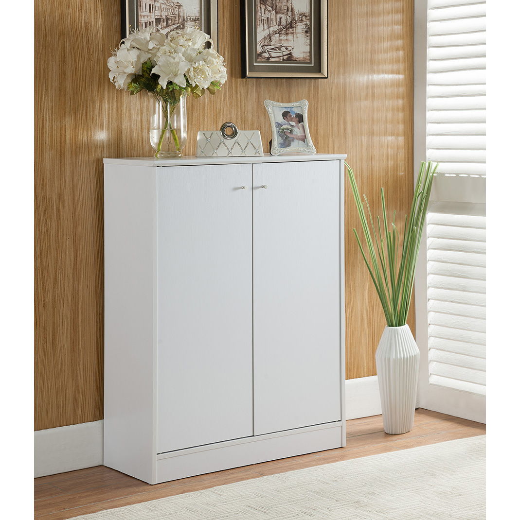 Shoe / Storage Cabinet With Two Doors Five Shelves