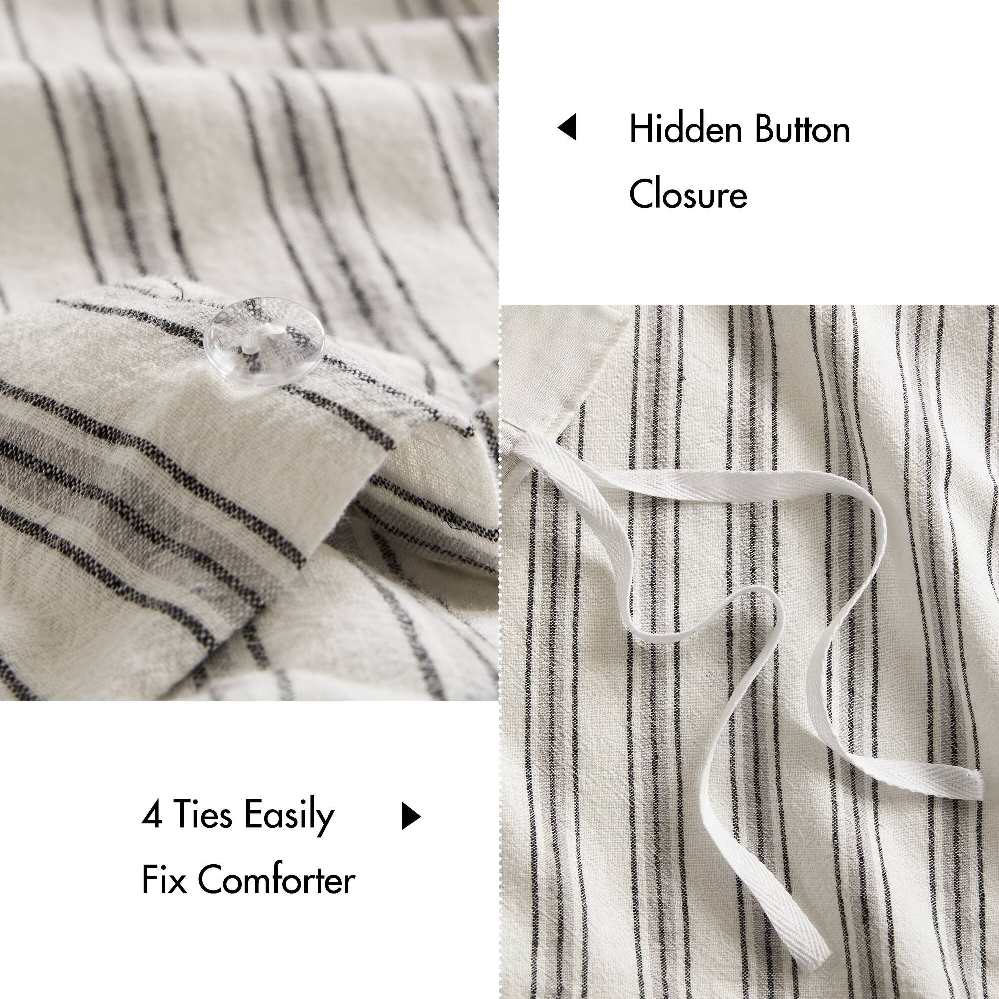 Etta - 3 Piece California King Duvet Set - Gray